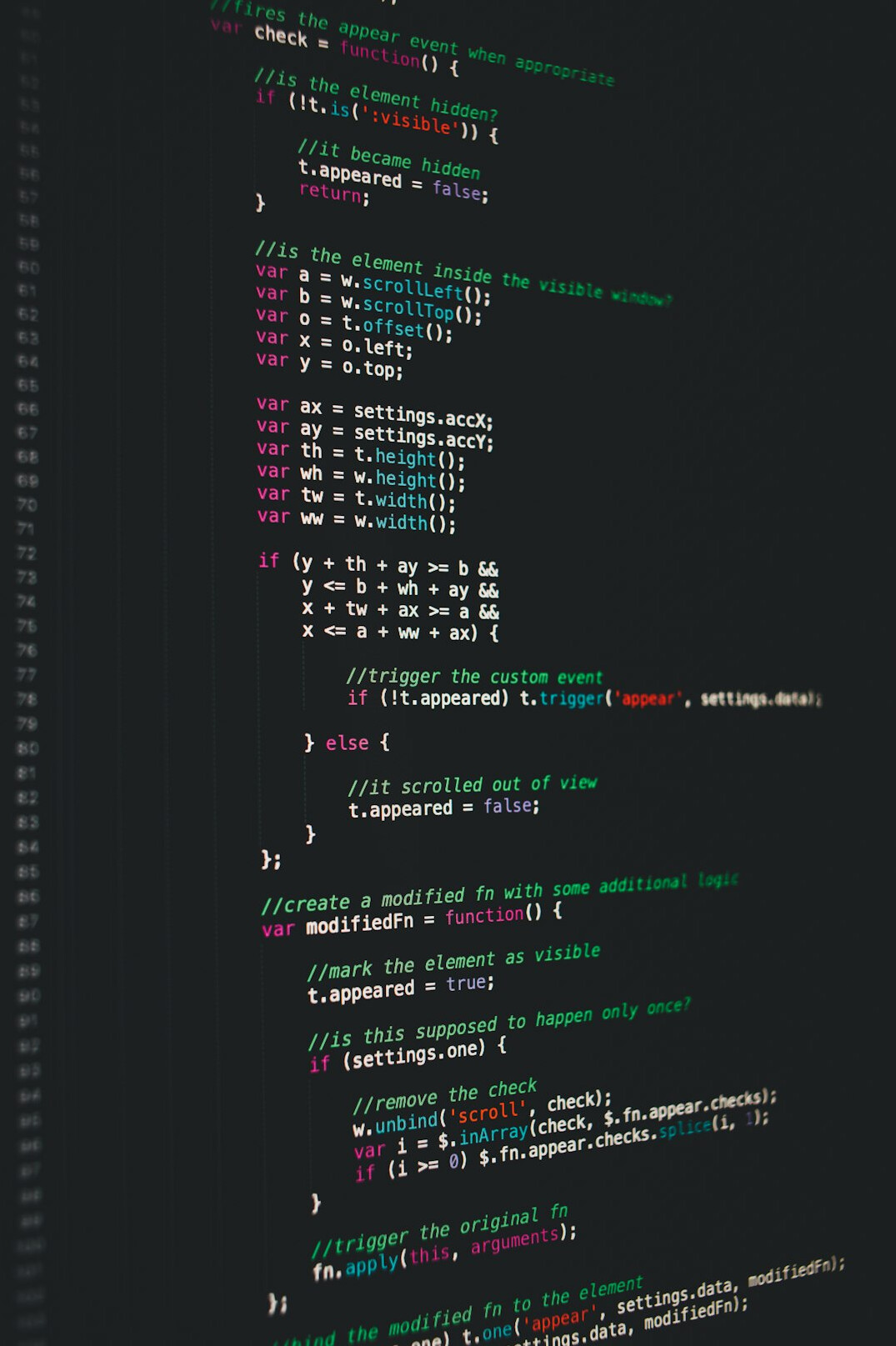 software code on screen