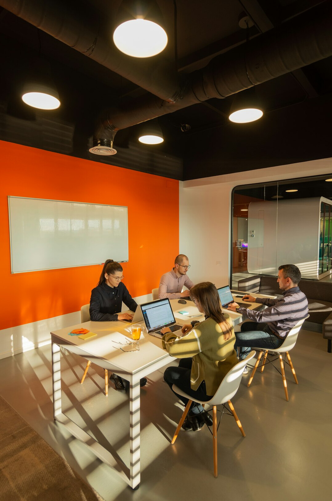corporate team in meeting room